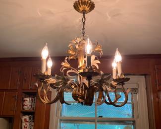 Mid-Century chandelier -available for pick up saturday after sale closes