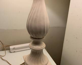 white porcelain lamp