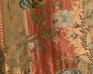 detail of dining room drapes