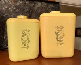 Vintage plastic cannisters