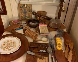 wooden kitchen items, serving