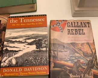Signed Donald Davidson The Tennessee River with dust jacket; signed Stanley Horn The Gallant Rebel with DJ