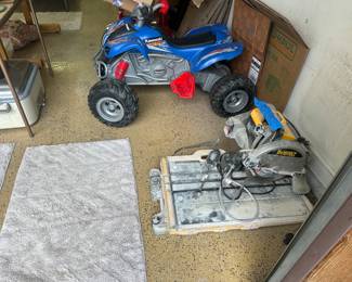 Tile saw still available. Kiddos 4-wheeler sold