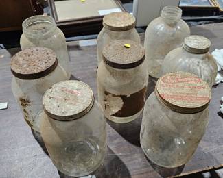 VINTAGE GLASS JARS