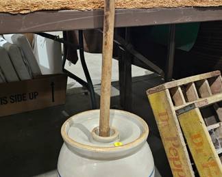 STONEWARE CROCK CHURN