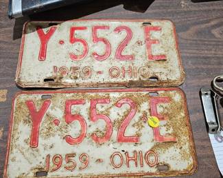 VINTAGE OHIO LICENSE PLATES