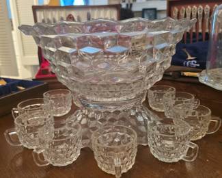 Fostoria punch bowl with base