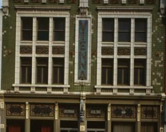 Historic Vienna Restaurant in Louisville. Tile pictured is Rookwood and from the facade before it was torn down!