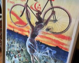 Repro of old poster framed