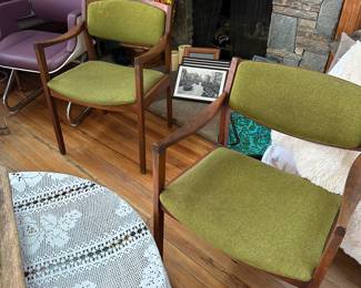 Gunlocke green MCM chairs