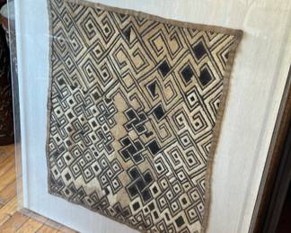Vintage textile in plexi frame