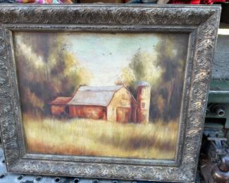 Red barn painting