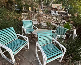 Lots of outdoor chair sets