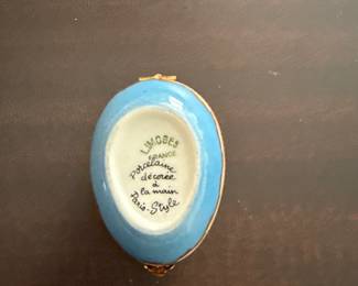 Limoges porcelain egg Trinket box