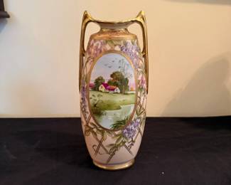 Handpainted Nippon Porcelain Vase