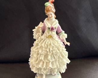 Dresden lace porcelain figurine