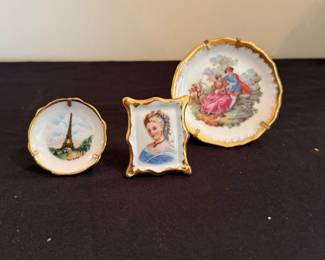 Limoges handpainted mini plates/portraits