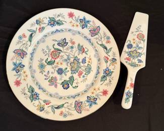 Andrea by Sadek India Garden Cake Plate and server