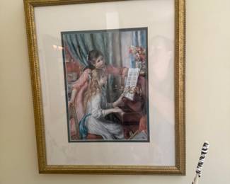 Pierre- Auguste Renoir reproduction of "Two Young Girls at the Piano"