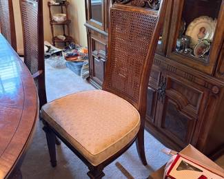 cane back dining chair