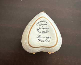Limoges Heart Shaped Trinket Box