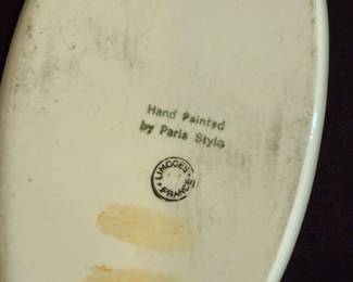 Limoges violets trinket dish