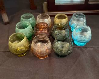 vintage japanese Saki shot glasses