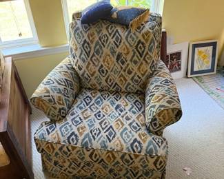 H.M Richards Upholstered Swivel Chair