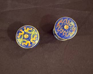 Chinese cloisonne enamel boxes