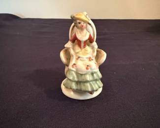 vintage Victorian woman porcelain figurine