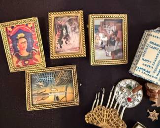 Brass framed mini artwork reproductions