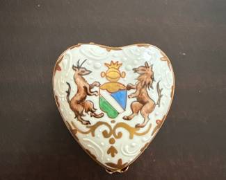 Limoges Heart Shaped Trinket Box