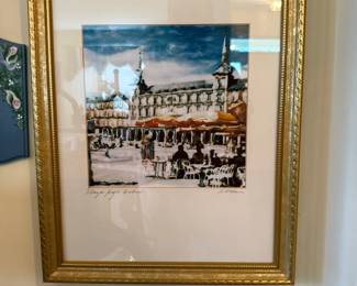 Painting of Playa Mayor, Madrid Spain