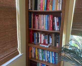 wooden bookshelf