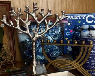 Tree of Life Menorah - Brass Menorah