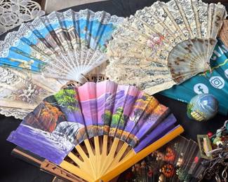 handheld handpainted fans