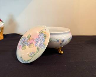 Austrian Porcelain dresser pin jar