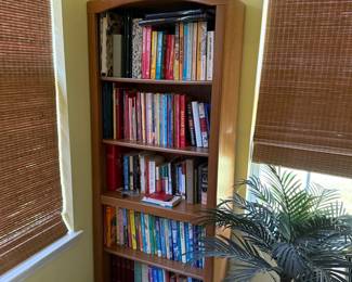 wooden bookshelf