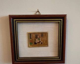 framed Italian gold foil art print