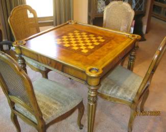 GAME TABLE HENREDON CHAIRS