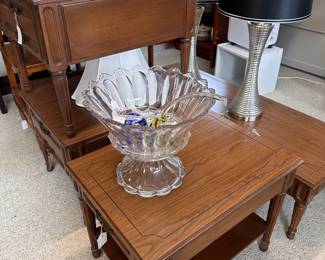 Vintage Heisey Glass Display Pedestal Bowl, punch bowl 
