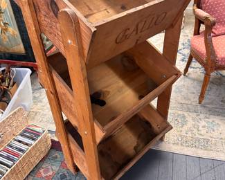 Rustic display stand, wine display 