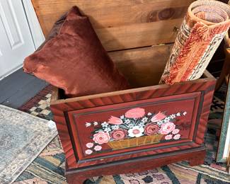 Painted chest / side table 
