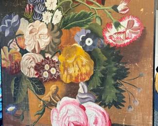 Vintage Chinese floral painting