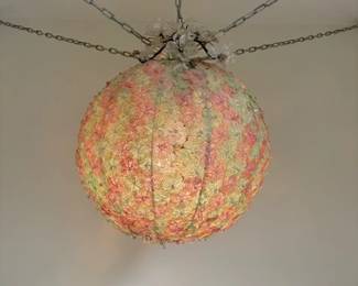 Spectacular monumental vintage Murano glass 'Flower' light fixture