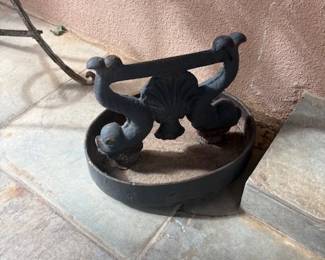 Antique cast iron boot scraper