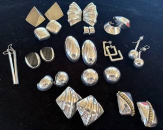 More vintage Taxco sterling earrings