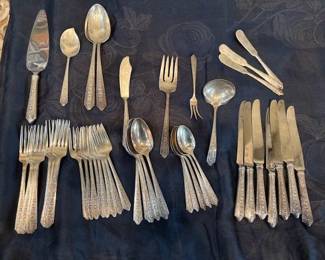 Wallace 'Normandie' sterling flatware, 45 pcs