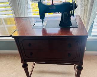 Vintage White Rotary Sewing Machine, Model 77