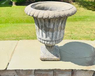 Cement Pedestal Pot